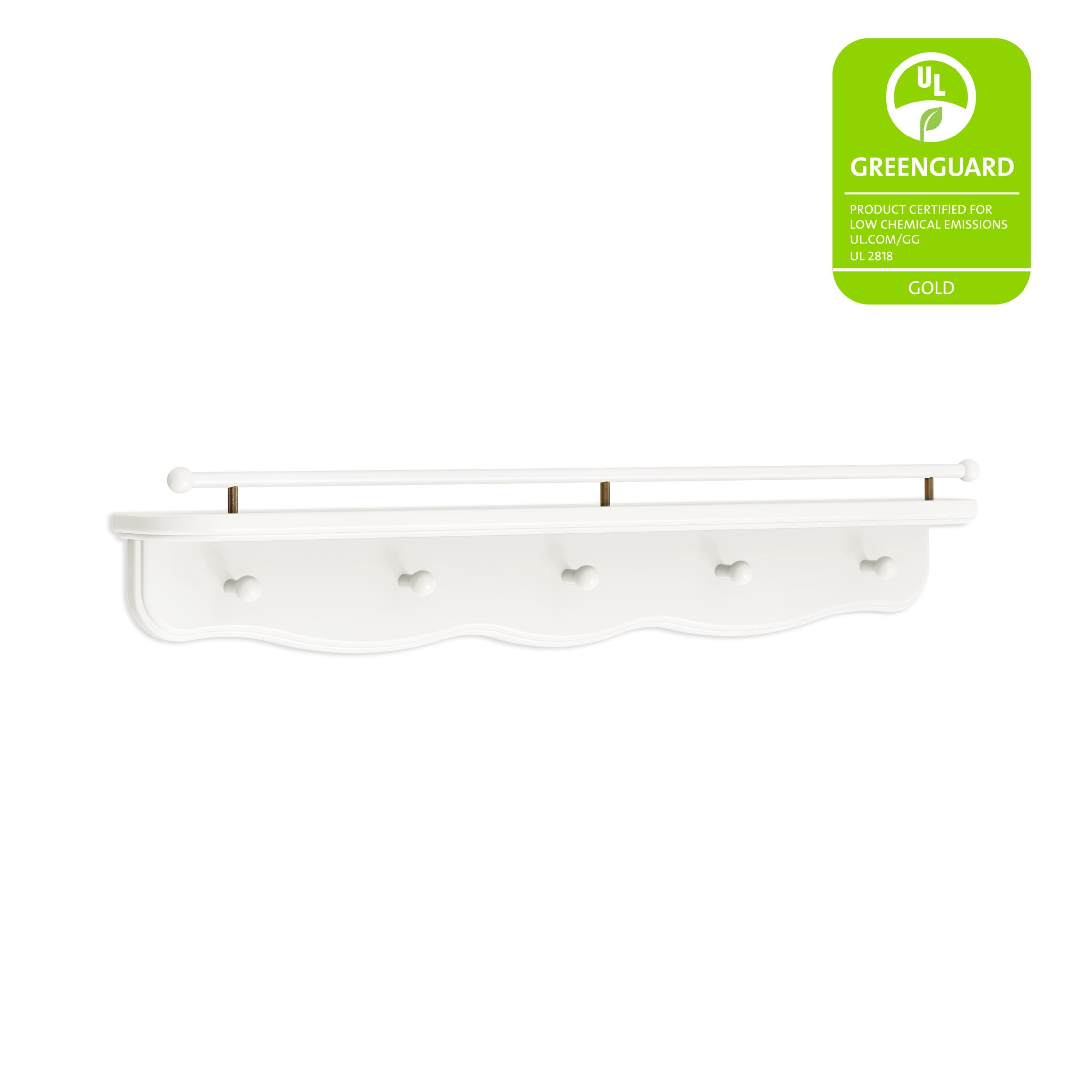 Namesake Kids Liberty 31" Wall Shelf with Hooks