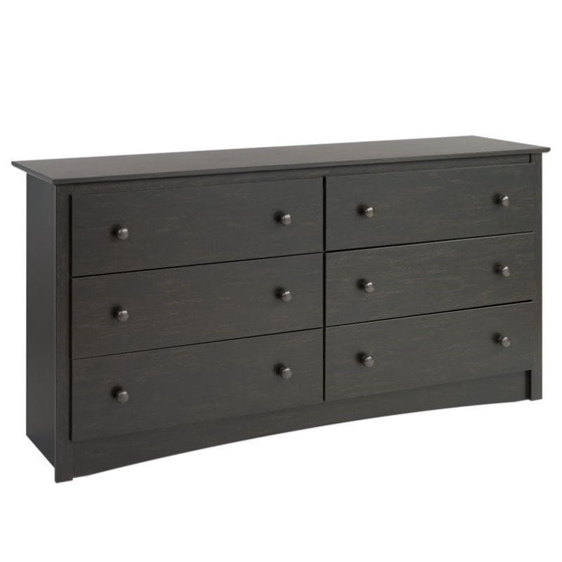 3 Piece Set With 2 Nightstands And Dresser In Washed Black