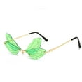 thumbnail image 1 of Sunglasses Women Rimless Fashion Vintage Dragonfly Steampunk Frameless Gradient New, 1 of 9