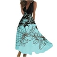 thumbnail image 2 of Summer Savings Clearance! Titcea Summer Dresses for Women 2024 Deep V Neck Sleeveless Wrapped Chest Flowy Maxi Dresses Floral Printed Casual Elegant Dresses, Gifts for Mom/Her, 2 of 5