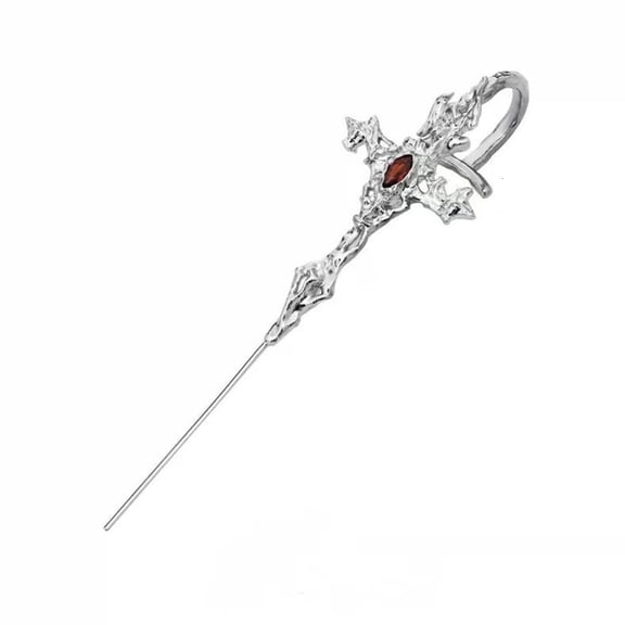 WE-POLUJ Dark Gothic Crosses Stud Earrings Piercing Alloy Design Alternative Jewelry For Women Men Concert Outfits And Everyday Gothic Style