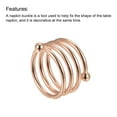 thumbnail image 4 of Uxcell Metal Napkin Rings 6Pcs Spiral Napkin Ring Holder Buckle for Dining Table Rose Gold, 4 of 5