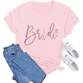 thumbnail image 2 of Xiaoxatg Womens T Shirts,Bridal Party Shirt for Women - Wedding Party Print Tee for Bridesmaids and Bride Pink XXL, 2 of 4