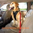 thumbnail image 5 of Cinturón de seguridad para perros con amortiguador elástico y mosquetón resistente, ajustable, máximo nivel de seguridad para todas las razas de perros y gatos, rojo, 2 unidades., 5 of 5