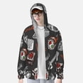 thumbnail image 6 of Rocae Japanese Sushi Hashi Print Breathable Sun Protection Hoodie Quick-Dry Lightweight Long Sleeve Hoodie Unisex Running Sports Shirt X-Large, 6 of 9