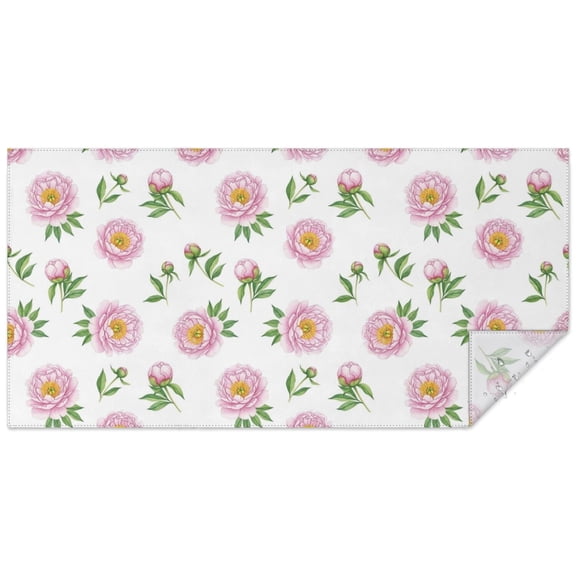 Pioneer Flower Floral Print Pattern Rectangle Tablecloth 60"x120", Waterproof Polyester Table Cloth, Wipeable Spillproof for Dining Camping Indoor Outdoor
