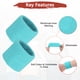 thumbnail image 5 of Uxcell 24PCS Bandas de sudor deportivas, muñequeras de algodón absorbentes para entrenamiento/baloncesto/correr [Azul cielo, 5cm de ancho], 5 of 7