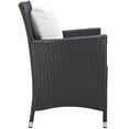 thumbnail image 3 of Modern Contemporary Urban Design Outdoor Patio Balcony Dining Chair, White, Rattan, 3 of 3