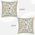 thumbnail image 3 of Haiem Rabbit And Butterfly Print Velvet Soft Solid Decorative Square Throw Pillow Covers Set with Elegant Piping Christmas Cushion Case for Sofa Bedroom Car-16"x16", 3 of 8