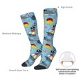 thumbnail image 4 of Naloa Pirate Marine Animals Thigh High Socks Extra Long Stretchy Sock Women Over Knee High Opaque Stocking Daily Wear, 4 of 6