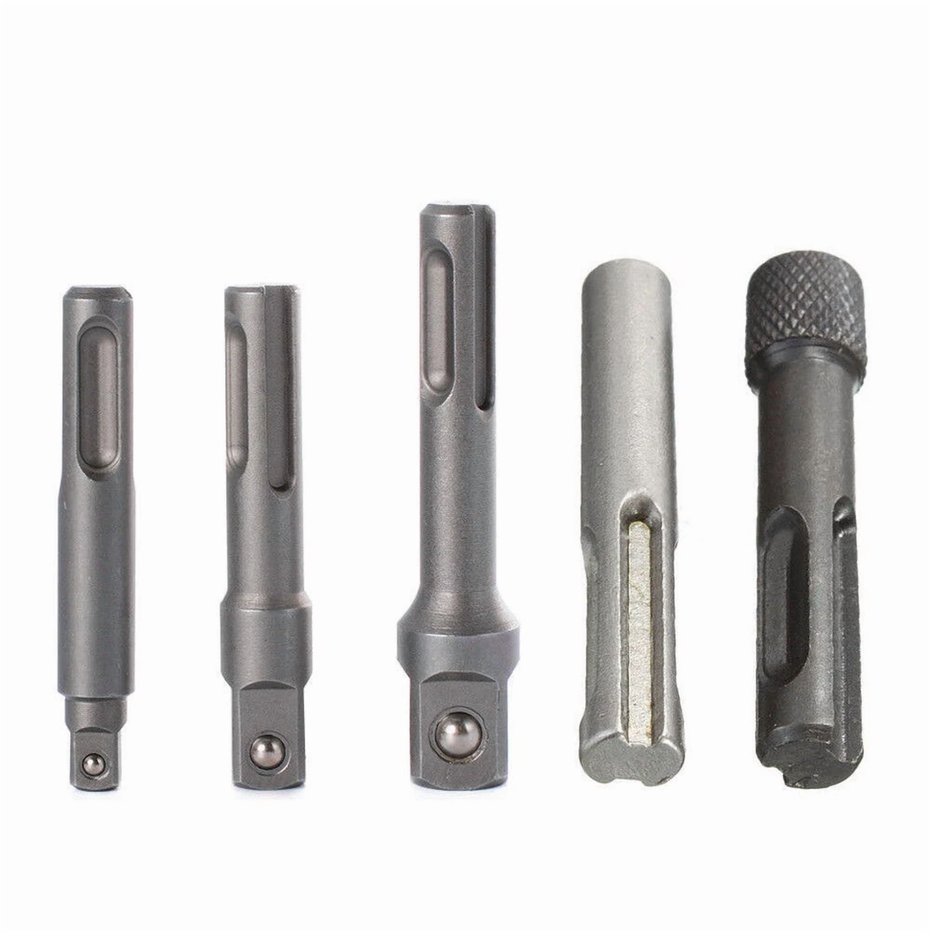 5Pc Sds Plus 1/4 Hex Socket Driver Hammer Drill Bit Chuck Adaptor Bar Kit Set Us
