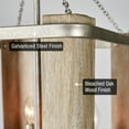 thumbnail image 2 of Kira Home Kenwood 28" 4-Light Farmhouse Ceiling Pendant Light, Bleached Oak + Galvanized Steel Finish, 2 of 7