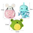 Toys for Girls Beginner Crochet Kit 3 Pcs Animals Crochet Knitting