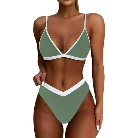 Divhosrg High Waisted Swimsuits for Women Sexy  Bikini Sets for Women Cheeky  Plus Size Bathing Suit  Womens Swimwear Tankini  Mint Green Swimsuits for Women Plus Size S