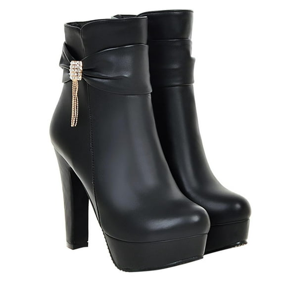 asdoklhq Clearance Women Shoes Under $10,Women Retro Flat Bottom Shoes Casual Boots Plus Size Slip On Double Zipper Shoes