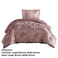 thumbnail image 5 of Juego de sábanas Benzara Jay Twin Pink Polyester Velvet, 5 of 5