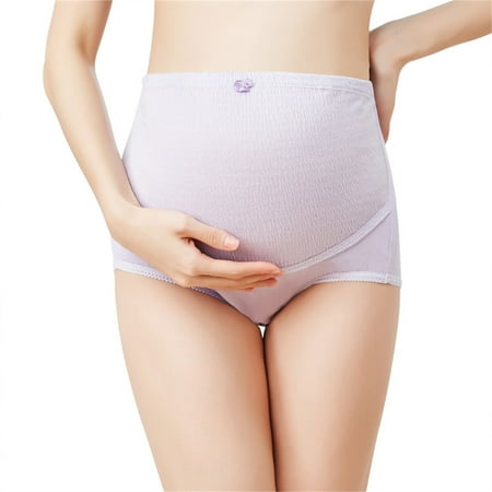 Bnwani Womens Underwear High Waisted Underpant For Women Flash Deals Cotton High Waist Maternity Panty Purple 4XL