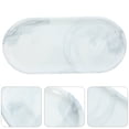 thumbnail image 3 of CIMAXIC 1pc Marble Grain Ceramic Storage Plate Bathroom Storage Plate for Home (White),9.84"X4.72"X0.71", 3 of 4