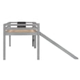 thumbnail image 6 of [ US IN STOCK] Twin size Loft Bed Wood Bed with Slide, Stair and Chalkboard,Gray, 6 of 9