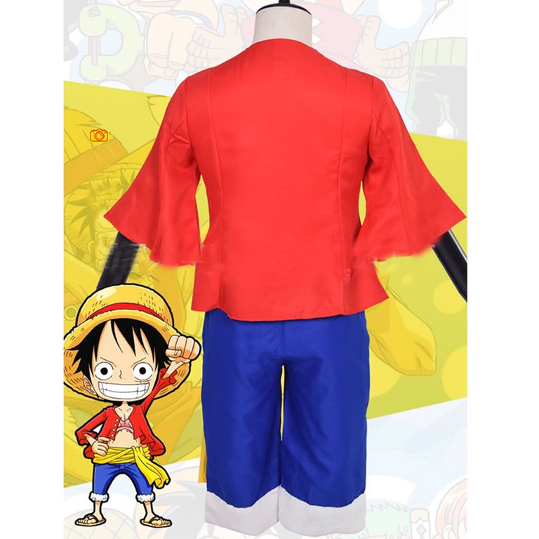 One Piece Film Gold Monkey D Luffy White Cosplay Costume