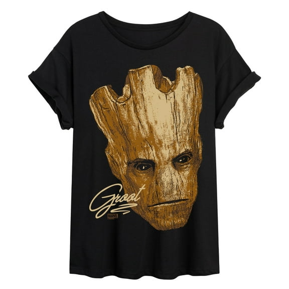 Marvel Guardians of the Galaxy - Groot Face Oversized - Women's Oversized Graphic T-Shirt