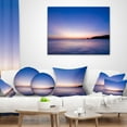 thumbnail image 3 of Designart Bright Blue Sky and Waters at Sunset - Seashore Throw Pillow - 18x18, 3 of 4