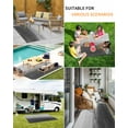 thumbnail image 5 of Outdoor Rug 4x6 ft Black and White Brush Stroke Textured Waterproof Outdoor Patio Rug Mat Non Slip Outside Area Rugs Carpet for RV,Camping,Porch,Deck,Pool,Balconybackyard,Abstract Modern, 5 of 9
