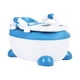 thumbnail image 1 of Bañito Entrenador Para Bebés Con Asiento Acojinado Y Tapa Azul, 1 of 5