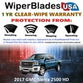 thumbnail image 2 of 2017 GMC Sierra 2500 HD Beam Wiper Blades Wipers w/1yr Warranty (Set of 2), 2 of 5