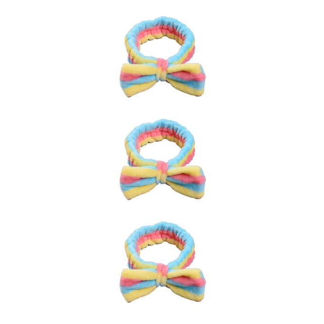 Minnieouse Diademas Lazo Nudo Estiramiento Suavidad Adornos de franela Accesorios para el cabello Diadema para de cara Sporting iris raya Type1 NO1 Minnieouse CBP376849