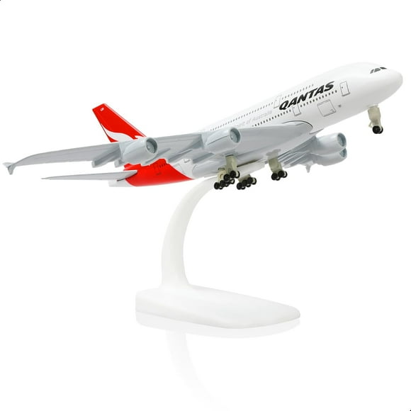 NUOTIE A380 Australia 1/300 Die-cast Metal Airplane Model -A380 Sky Jumbo Airbus a380 Model Plane with Stand (7.5 inches Long) for Aviation Enthusiast Gift or Display Decorations