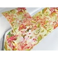 thumbnail image 3 of Floral Design Bed Runner Set, Asian Feels Watercolor Silhouettes of Flowers Dreamy Composition Print, Decorative Bedding Scarf & a Pillow Sham for Hotels Homes, Twin, Apple Green Coral, by Ambesonne, 3 of 3