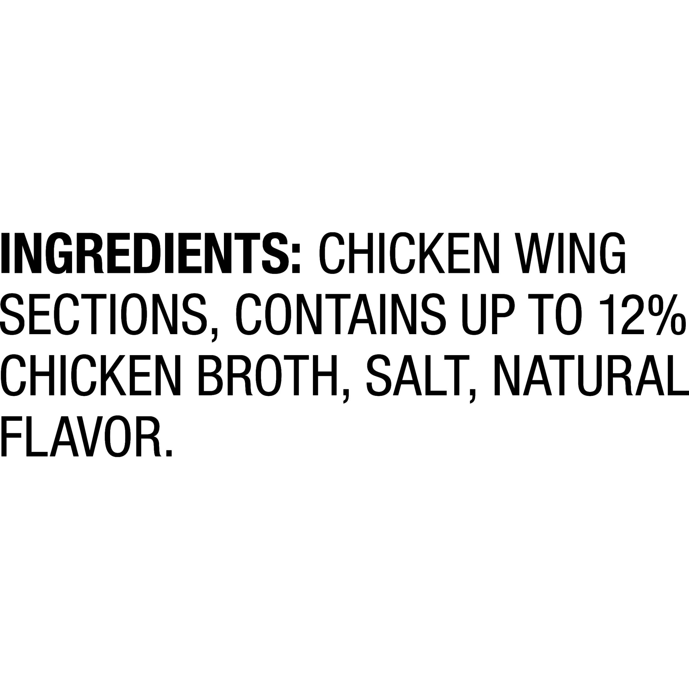Great Value All Natural Chicken Wing Sections, 8 lb (Frozen)