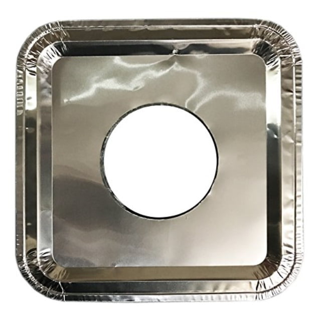 Details about   50 Pc Stove Burner Covers Aluminum Foil Square Disposable Liners Drip Pan 8.5-in