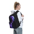 thumbnail image 6 of Lsque Purple And Blue Nebula Pattern Adult Backpack – Durable & Lightweight PU Canvas Storage Bag , 15” Laptop Compartment, and Multiple Pockets, 6 of 7