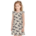 thumbnail image 1 of Balery Horse Camisón de princesa para niñas, pijama de algodón con mangas abullonadas, suave y bonito.-Medium, 1 of 6