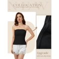 thumbnail image 3 of Strapless Tube Tops for Women Backless Going Out Bandeau Top Sexy Trendy Off Shoulder Side Split Summer Bustier Tops, 3 of 6