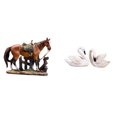 thumbnail image 1 of Figura de caballo,Figura coleccionable de caballo en miniatura,estatua de resina de cisne,Figuras de cisnes,estatuas,decoración para el hogar,bodas y fiestas.,Adornos de mesa de arte en, 1 of 8