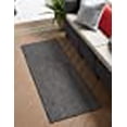 thumbnail image 3 of Unique Loom Collection Casual Transitional Solid Heathered Indoor/Outdoor Flatweave Area Rug, 2 ft x 6 ft, Black/Gray, 3 of 10