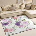 thumbnail image 2 of Coolnut Flower Pattern Non-Slip Runner Rug Washable Soft Absorbent Living Room Rugs for Bedroom 80x58 Inches Home Decor, 2 of 7