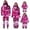 02-Christmas-Hot Pink, variant on Family Christmas Pajamas Matching Sets Kids Long Sleeve Shirts Jumpsuit Pjs Sleepwear Outfits
