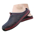 thumbnail image 3 of HNMKIU Mens Slippers Couples Fashion Solid Color Closed Toe Slippers for Men and Women Comfortable Breathable Outdoor Use Mens Shoes Black,6.5, 3 of 9