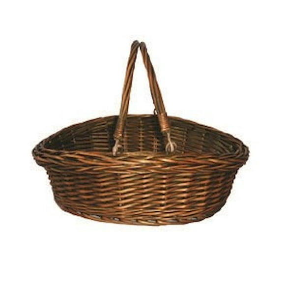 Wicker With Folding Handles Basket