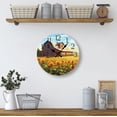 thumbnail image 3 of Eveokoki Rustic Farmhous Surrounding Sunflower Field Farmhouse Wooden Wall Clock - 12 Inch Silent Non-Ticking Decorative Clock for Kitchen, Living Room, Bedroom, Country Home Decor, 3 of 4
