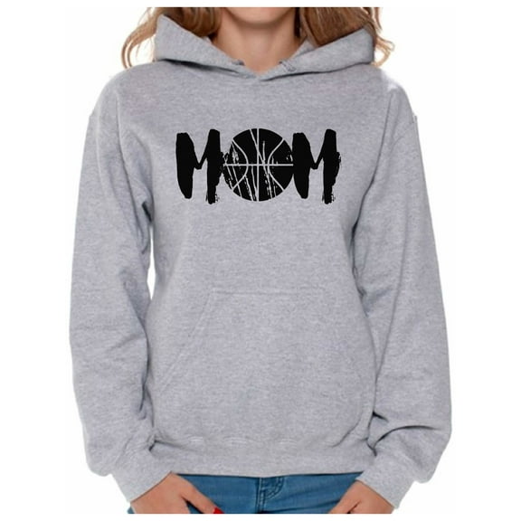 Awkward Styles Women's Basketball MOM Mothering Graphic Hoodie Tops Black Mother's Day Gift