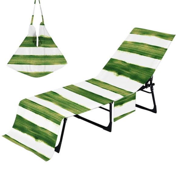 Kyusrd Offres d'Été pour Patio Extérieur! Housse de Chaises de Plage en Microfibre Housse de Chaises de Plage Couleur Unie Série Rayée Housse de Chaises de Plage Été Bord de Mer
