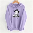 thumbnail image 5 of Craaazy Halloween Fall Pumpkin Graphic Hoodie Tops for Women Regular Fit Solid Color Hood Neck Pullover Long Sleeve Pumpkin Print Front Pocket Fall Winter Daily Casual Outfit, 5 of 6