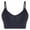 Black, variant on Womens Wireless Sports Bras Ribbed Knit Open Back Yoga Bra Spaghetti Strap Casual High Impact Workout Bras Breathable No Underwire Everyday Underwear Khaki XL