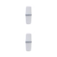 thumbnail image 2 of Matsuzay Estuche desmontable para cepillos de - Liviano Fácil de transportar Ahorro de espacio Hecho de plástico de alta PP Vaso para cepillos blanco 2Conjunto, 2 of 6
