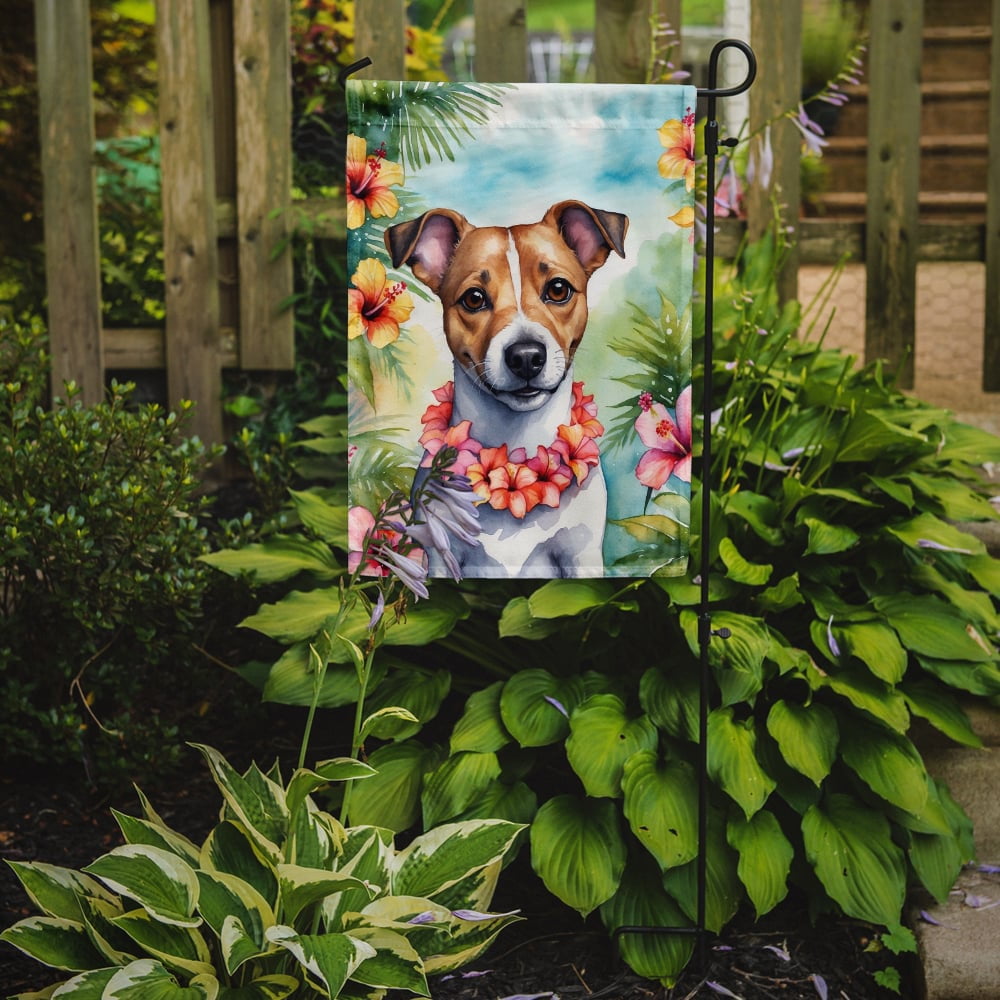 Jack Russell Terrier Luau Garden Flag 11.25 in x 15.5 in